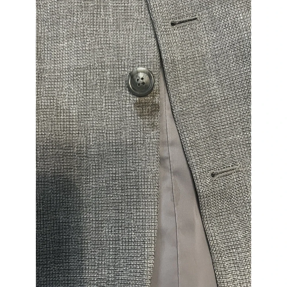 Jos A Bank Mens Blazer‎ Jacket Size 44R Gray Wool Sport Coat